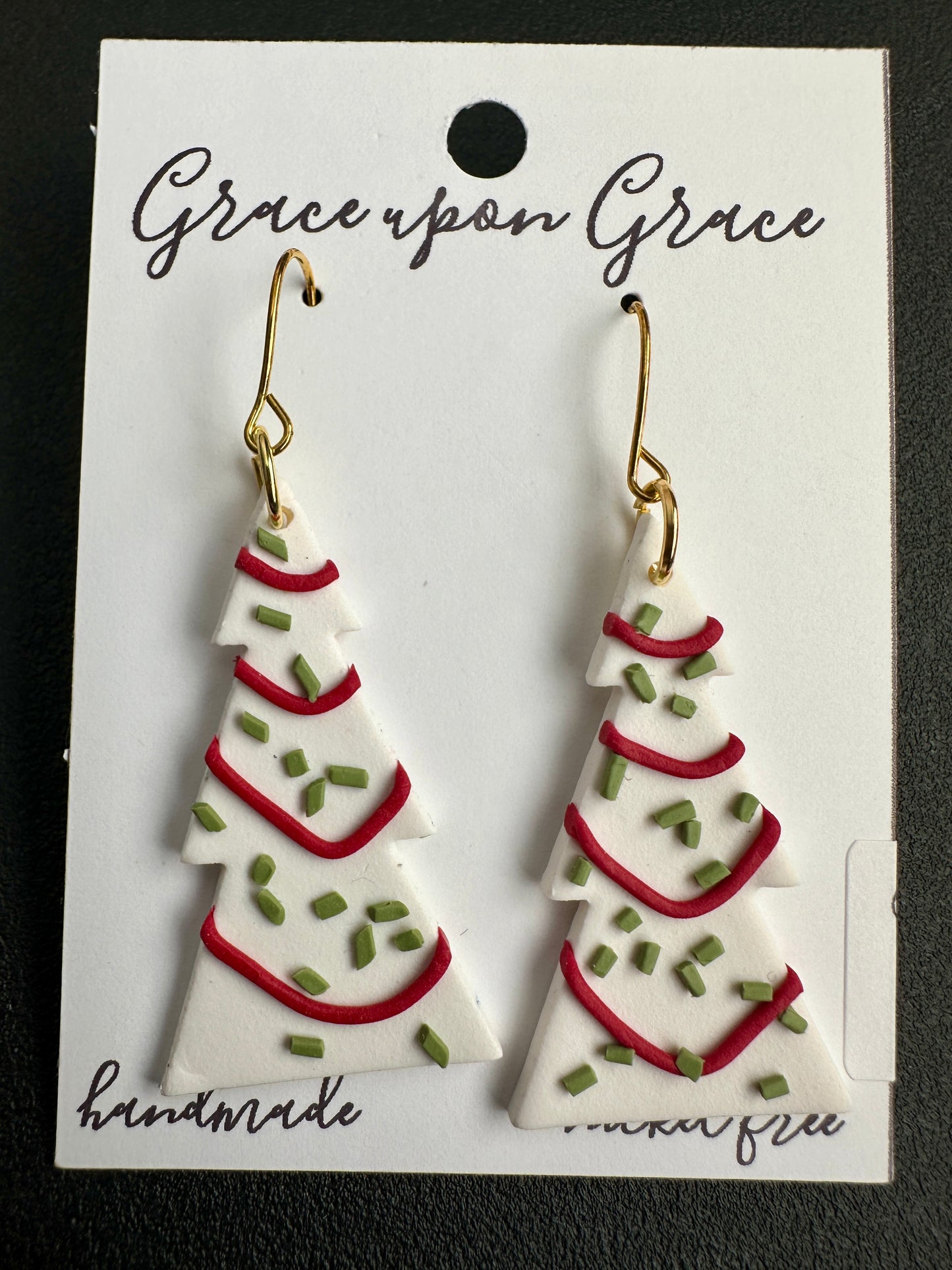 Christmas Tree Snack Cake Dangles