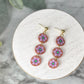 Purple Flower Dangles