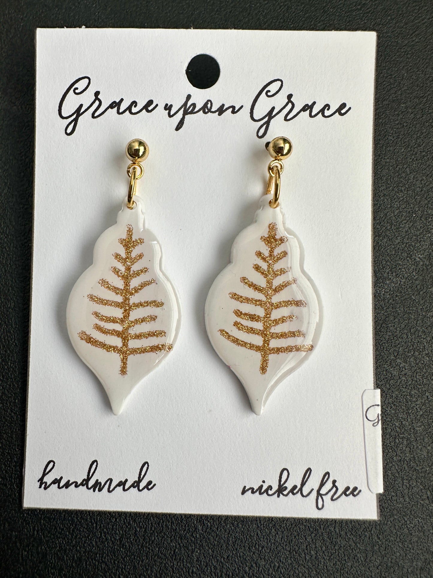 Glittery Tree Bauble Dangles