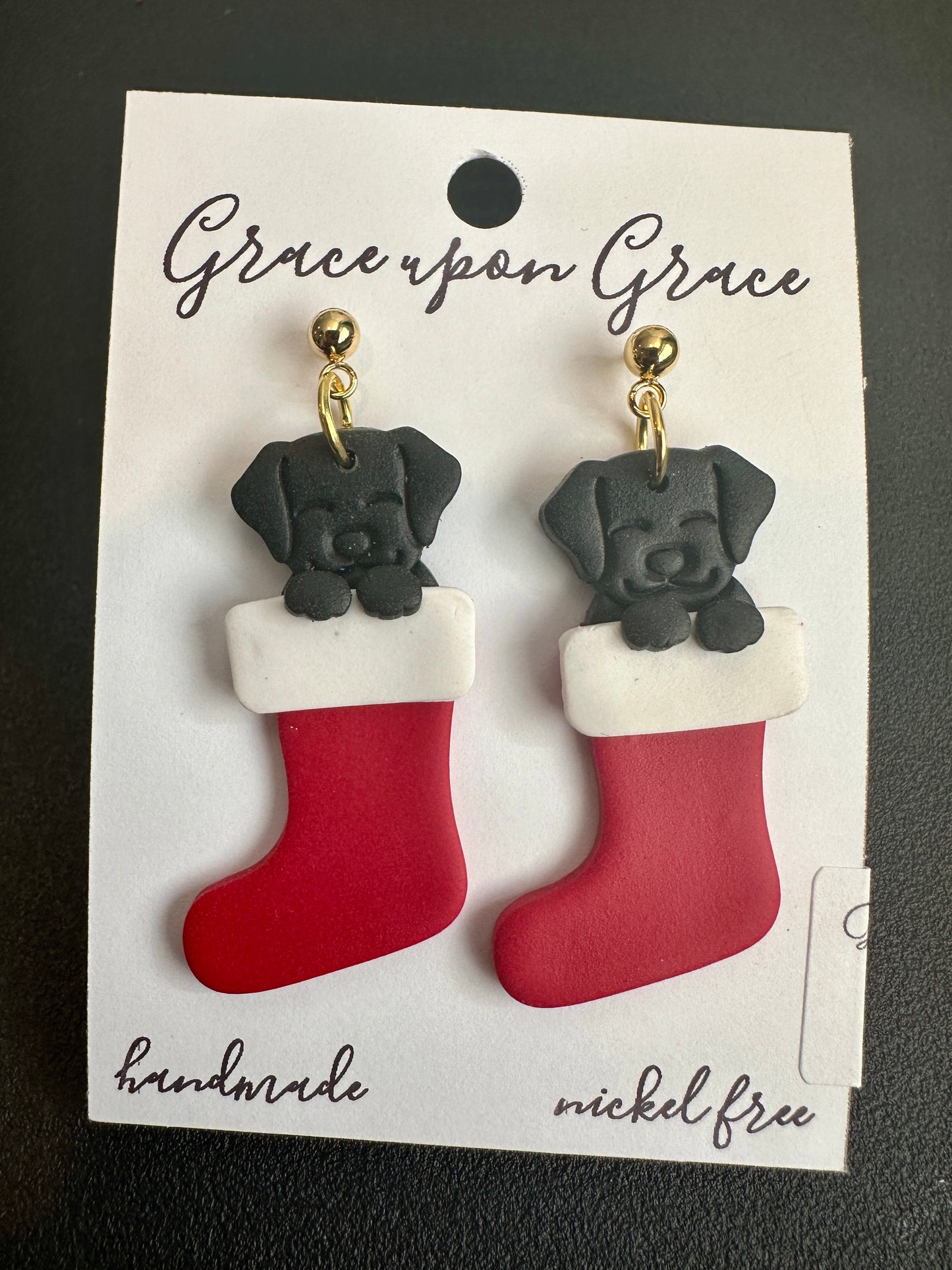 Dog in a Stocking Dangles