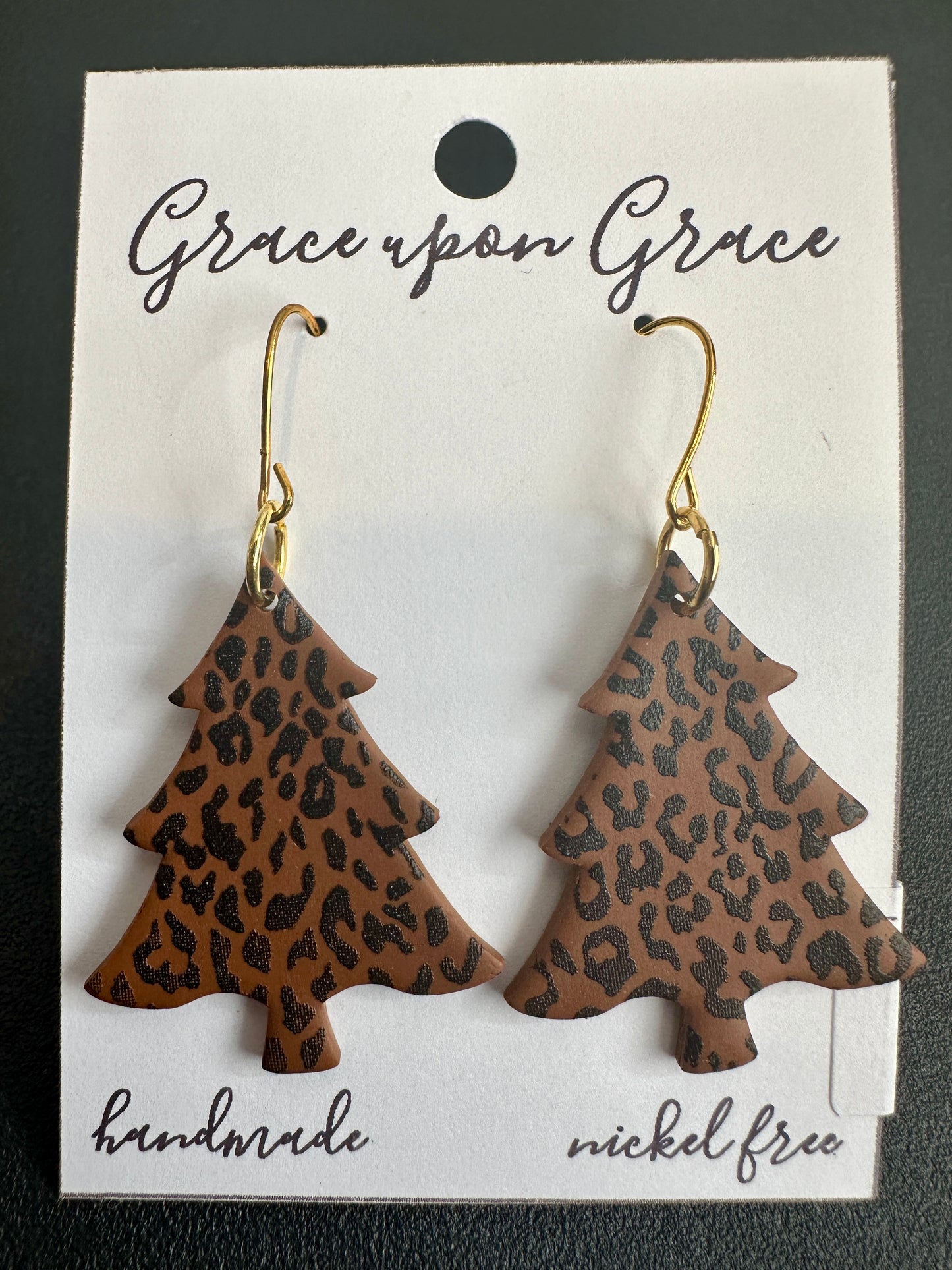 Leopard Print Tree Dangles
