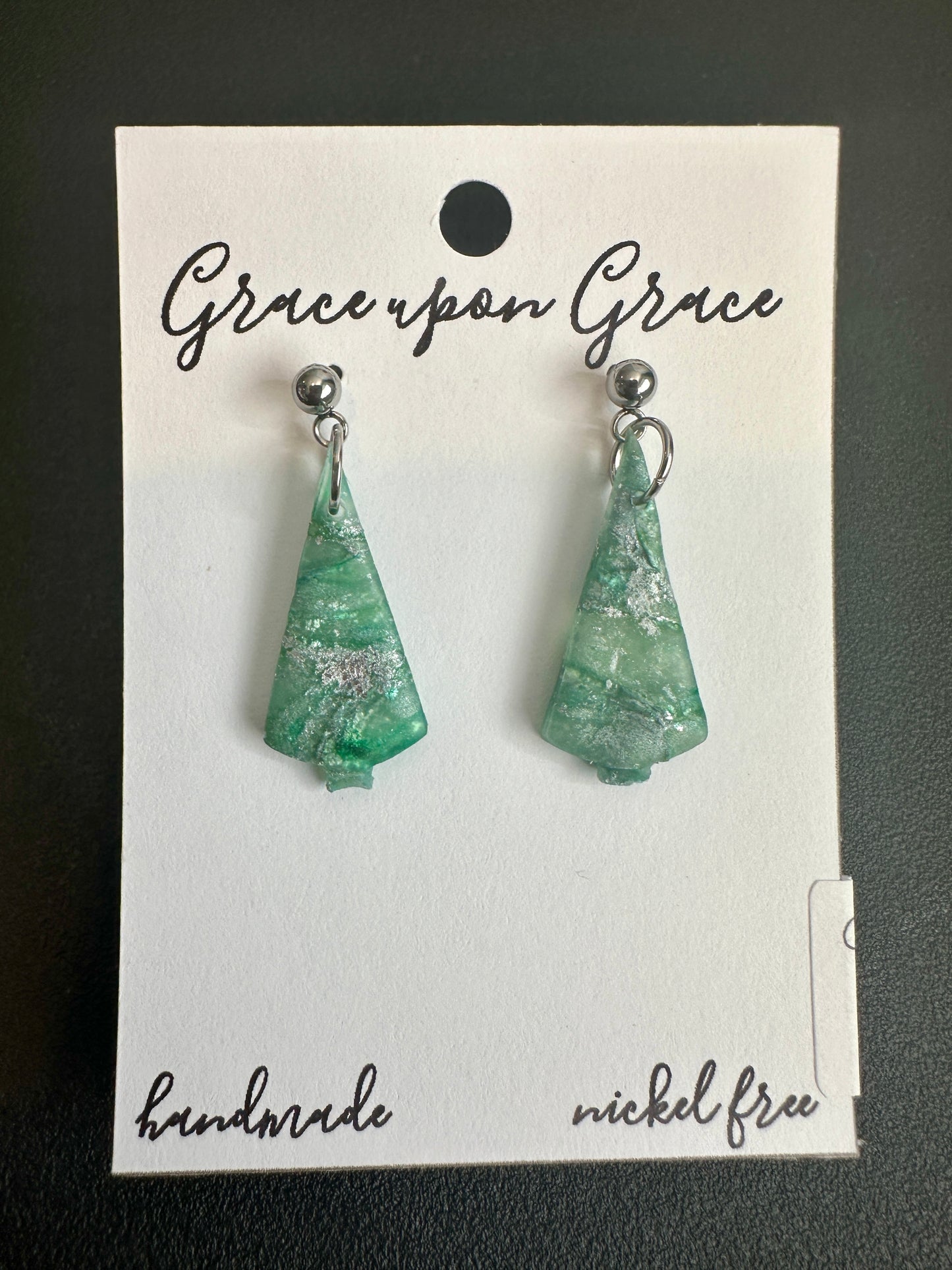 Marbled Minimalist Tree Dangles