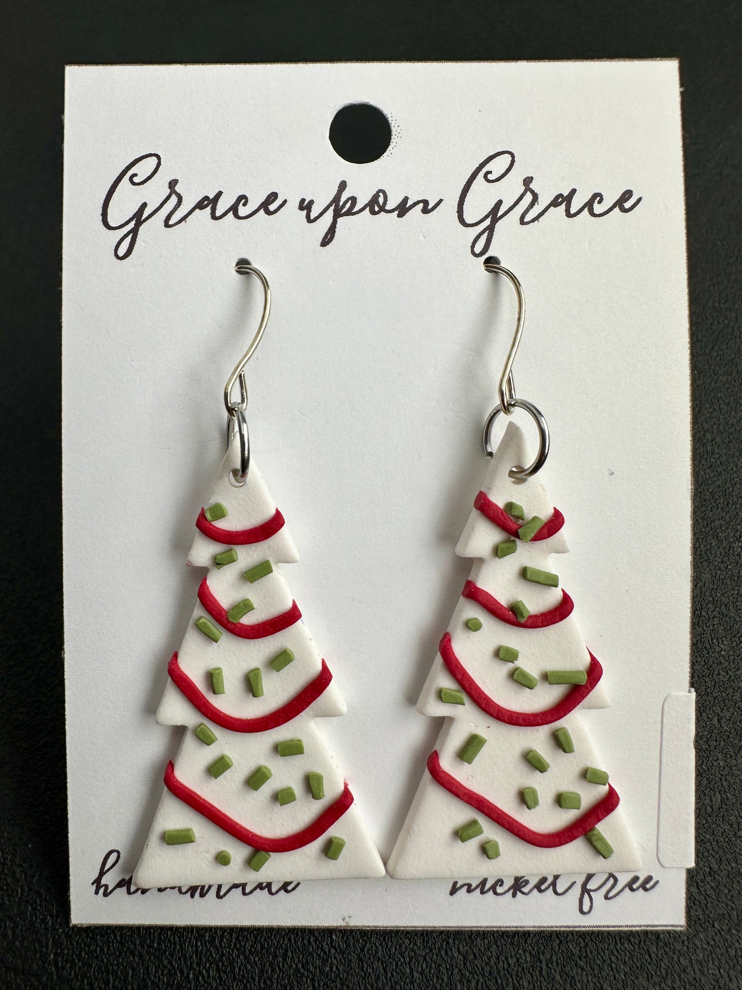 Christmas Tree Snack Cake Dangles