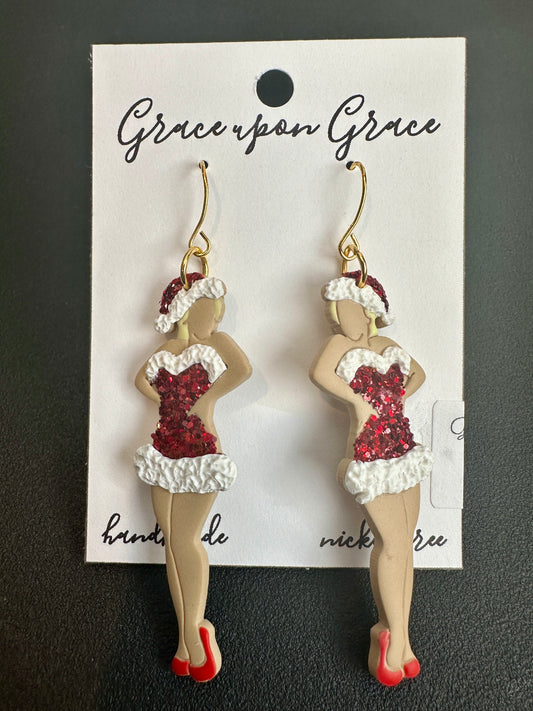 Christmas Pin-up Girl Dangles