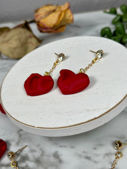 Draped Heart Dangles