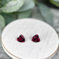 Stained Glass Heart Studs - Reds/Pinks