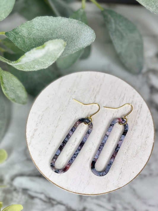 Skinny Hollow Oval Dangles