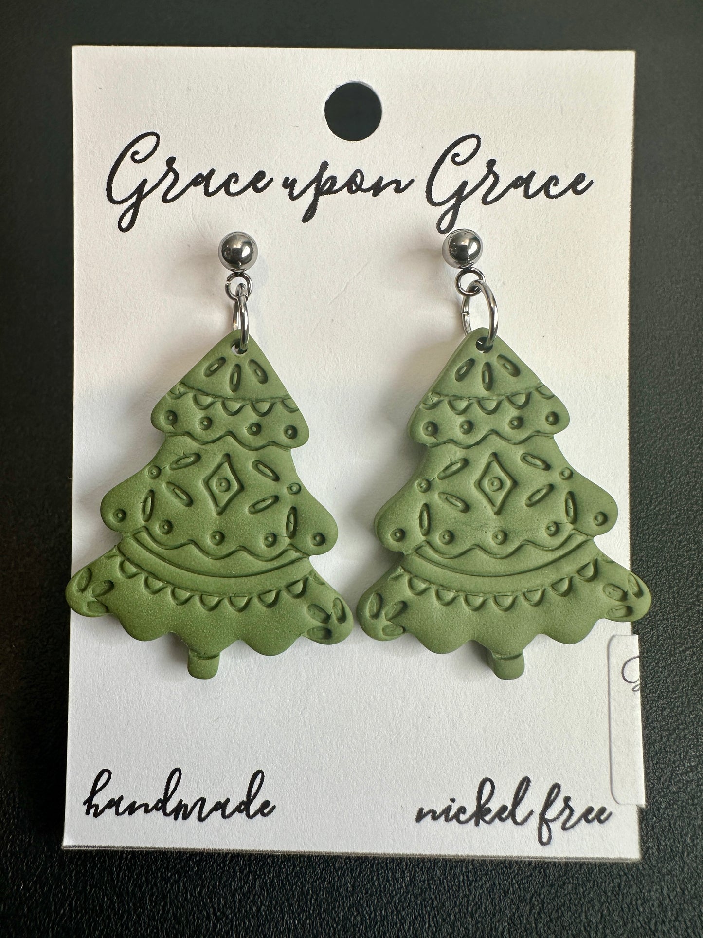 Embossed Tree Dangles