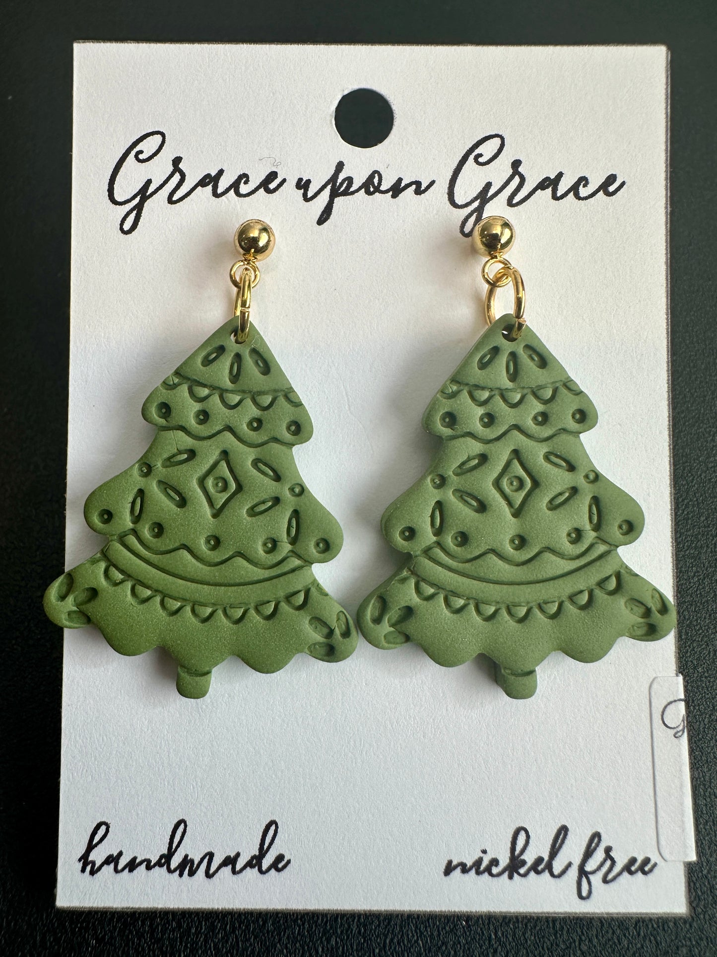 Embossed Tree Dangles