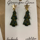 Minimalist Christmas Tree Dangles - Painted