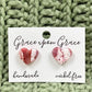 Heart studs - Marbled
