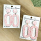 Ophelia Dangles - Pink and White