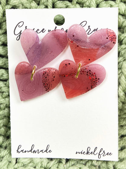Asymmetrical Heart Dangles