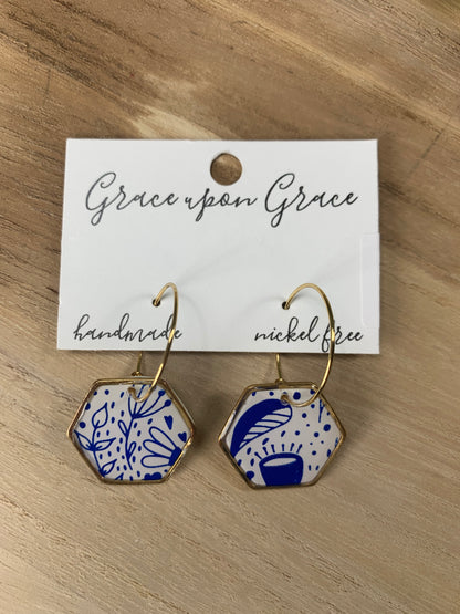 Cheyenne Hoops - Large hexagons