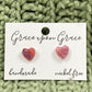Tiny Heart Studs - Marbled