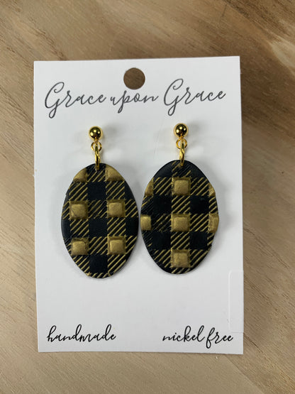 Buffalo Plaid Raised Texture Dangles