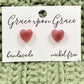 Tiny Heart Studs - Marbled
