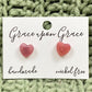 Tiny Heart Studs - Marbled