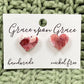 Heart studs - Marbled